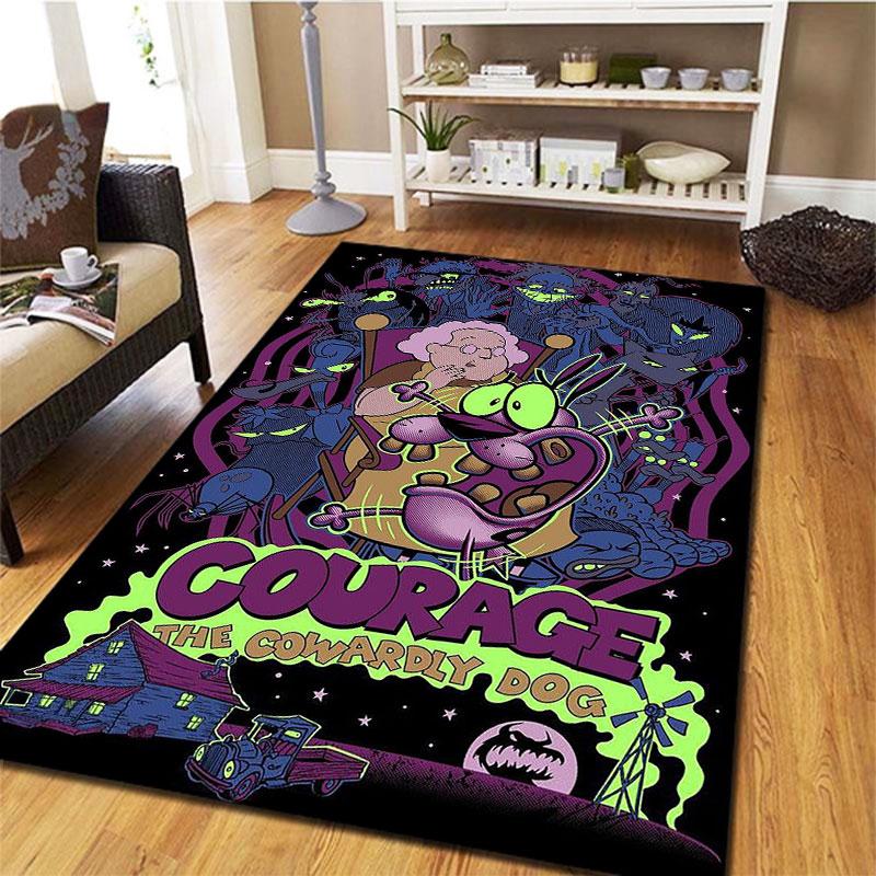 Courage the Cowardly Dog Carpet Rug for Living Room Bedroom Home Sofa Decoration,Kids play Non-slip Floor Mat