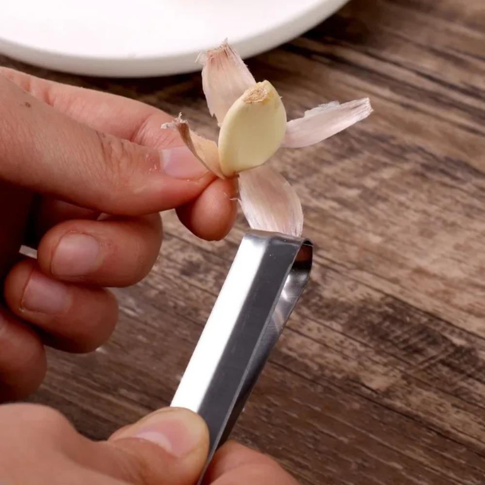 Kitchen Accessories Garlic Clips Multifunctional Stainless Steel Clip New Pig Hair Plucking Clip