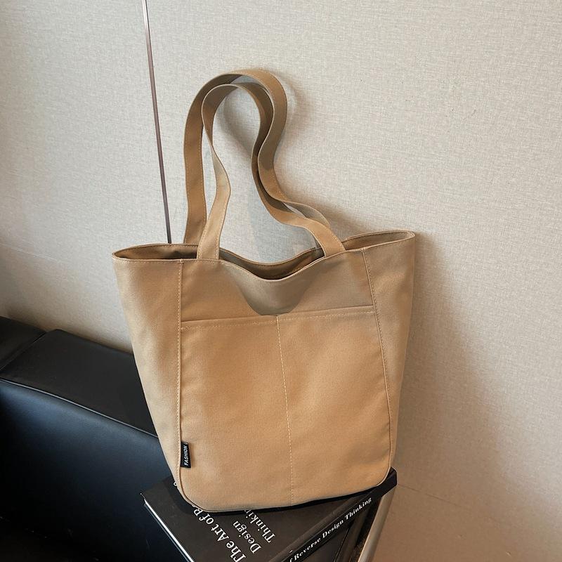 Autumn and Winter Large-capacity Bag Women's New Lazy Canvas Tote Bag College Student Class Shoulder