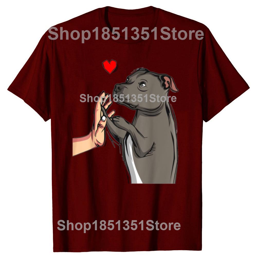 Funny Staffordshire Bull Terrier Love Dog Mom Graphic Tshirts Men Fashion Casual Tshirt 100 Cotton Loose Oversized T Shirt