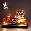 ToylinX Traditional Chinese Lion Dance Micro Blocks for Kids - Chinese Style Mini Toys, Festival Gifts & Desktop Ornaments