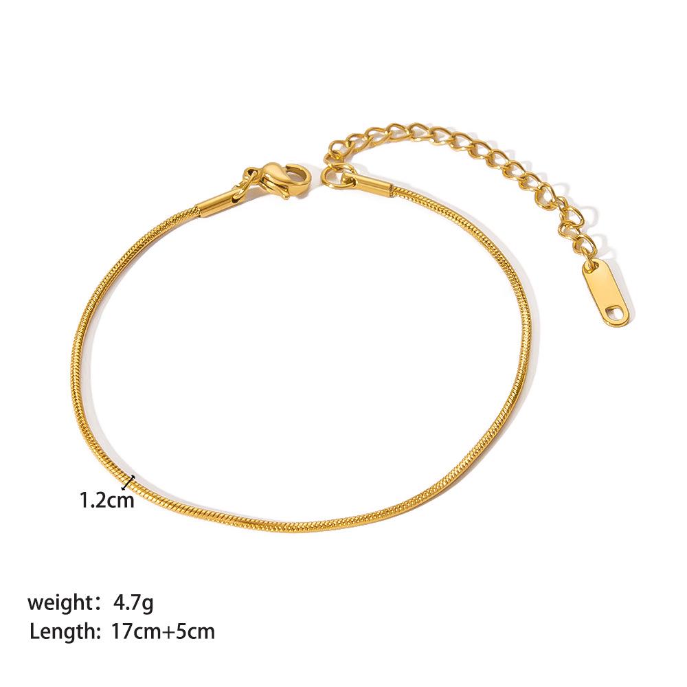 Trendy European & American Fashion Titanium Steel Twist Chain Bracelet for Women