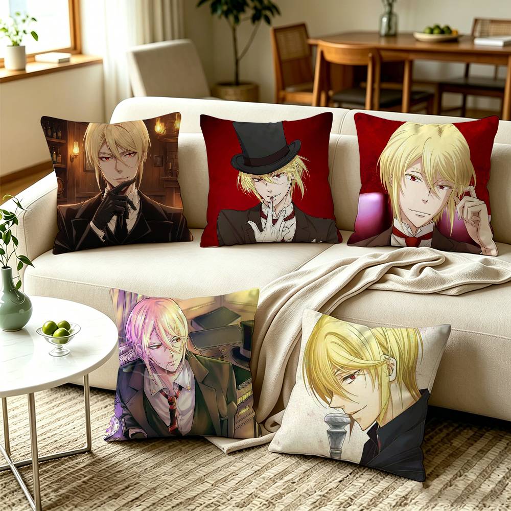 W-William James Moriarty Moriarty the Patriot Square Double-Sided printed Pillow Case Bedroom Bedside Pillow Sofa Cushion Cover