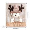 Christmas Chair Dust Cover Cute Cartoon Plush Toy Chair Back Cover Santa Claus Snowman Elk Festival Dress Up New Year Merry Xmas