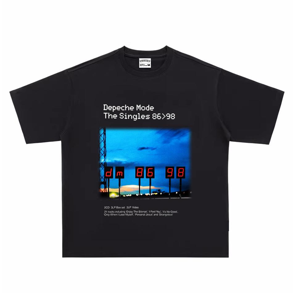 2025 Męska Damska Koszulka Casual Depeche Negative Czaszka Moda T-shirt Graficzny Oversize Sportowe Topy Odzież Streetwear Topy