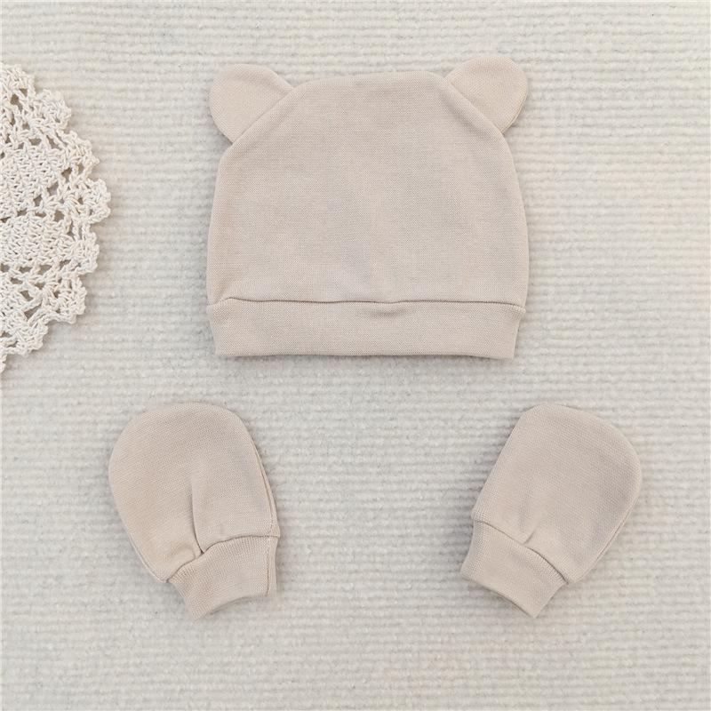 INS styl Dětská čepice a rukavičky proti poškrábání (0-6 měsíců)