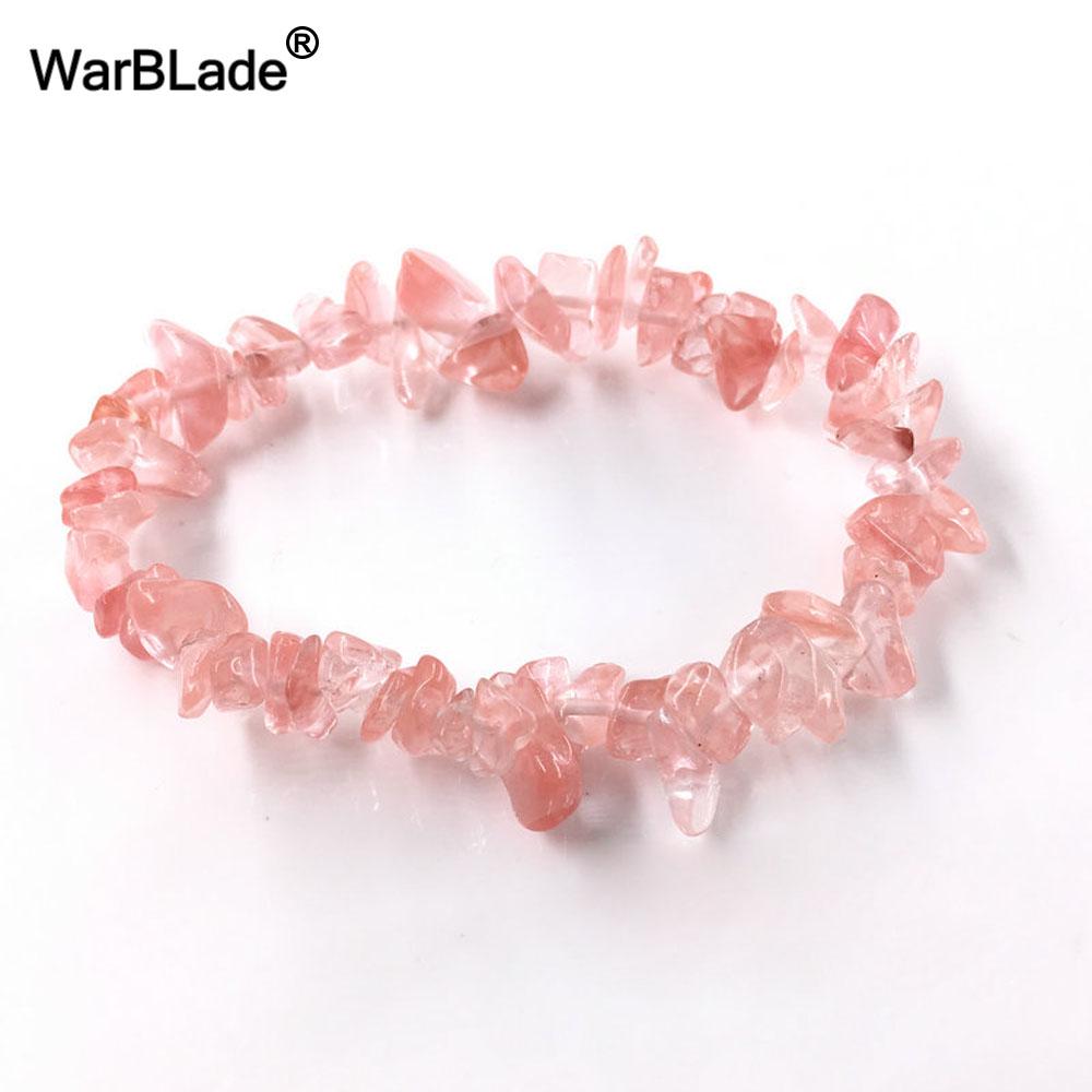 Natural Gemstone Chip Bracelet Amethyst Irregular Stone Beaded Stretch Bangle for Women