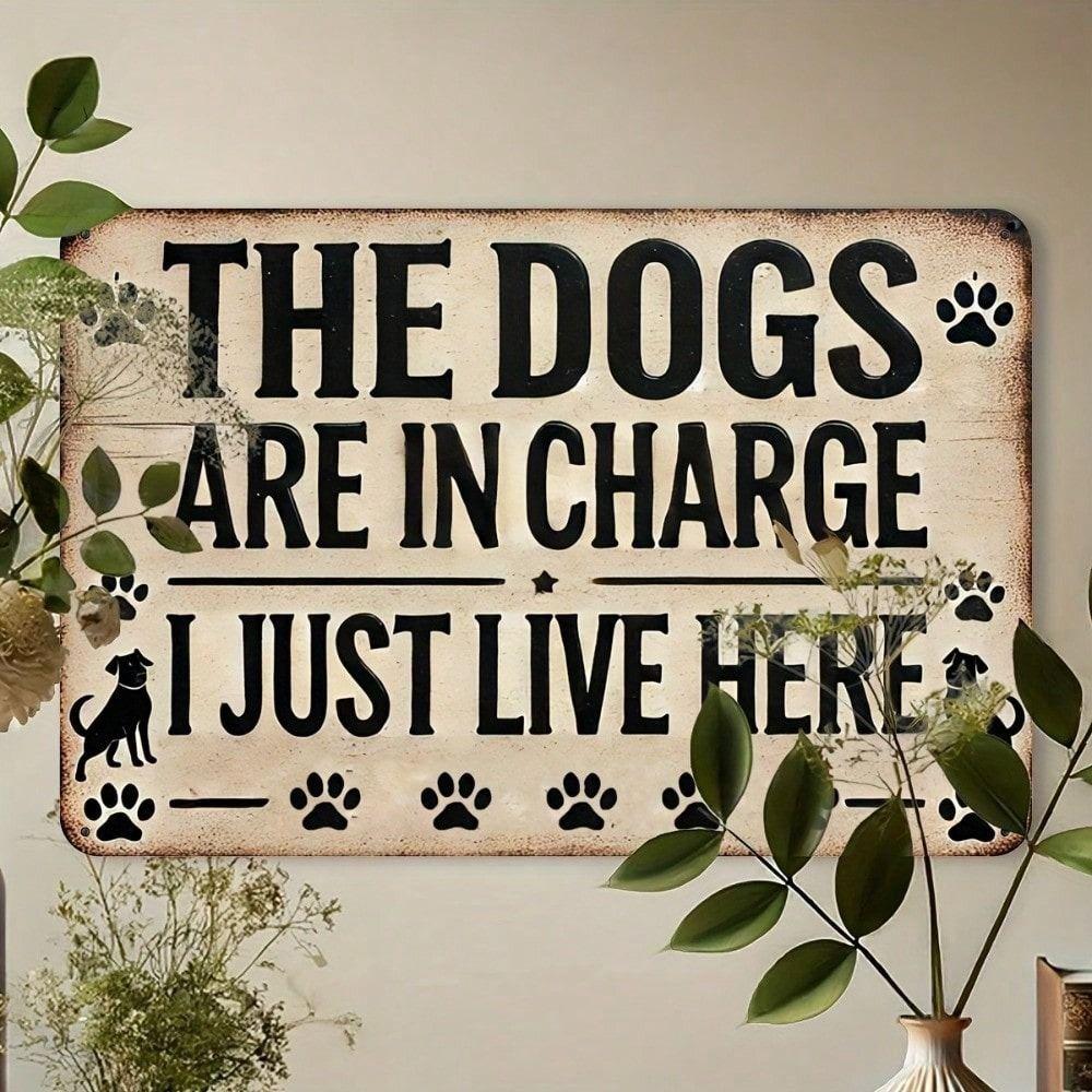 Vintage Tin Sign Funny Dog Wall Decor Metal Poster
