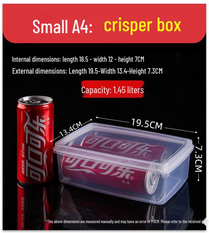 ZISIZ Transparent Rectangular Plastic Food Storage Container