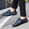 Outdoor Shoes Men's Casual Shoes Men Loafers Vintage Slip on Designer Flats Leisure Plus Size 38-47 Cow Leather White Sneakers
