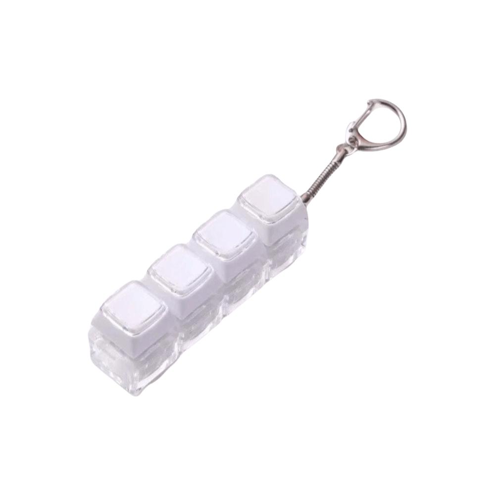 Taschenanhänger Tastatur Fidget Schlüsselanhänger 4 Tasten Knopf Fidget Clicker Spielzeug Tastenkappe Schlüsselanhänger Geschenke