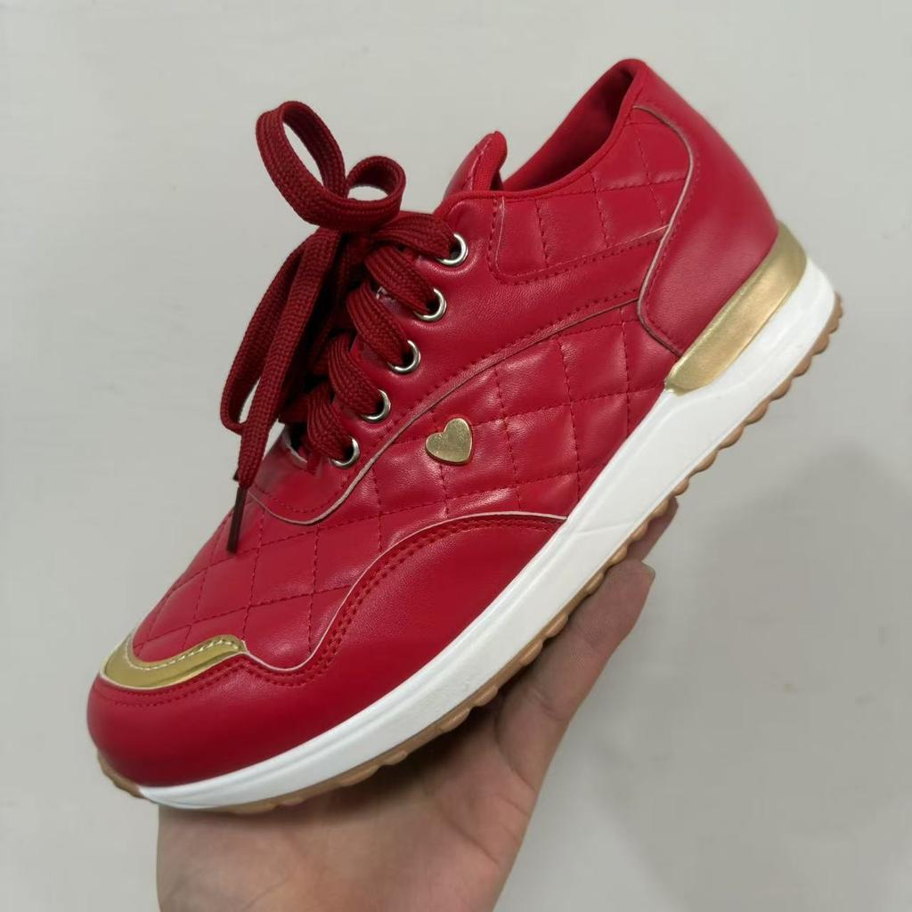 Large size sports shoes women's spring and autumn new breathable color matching casual running shoes sneakers