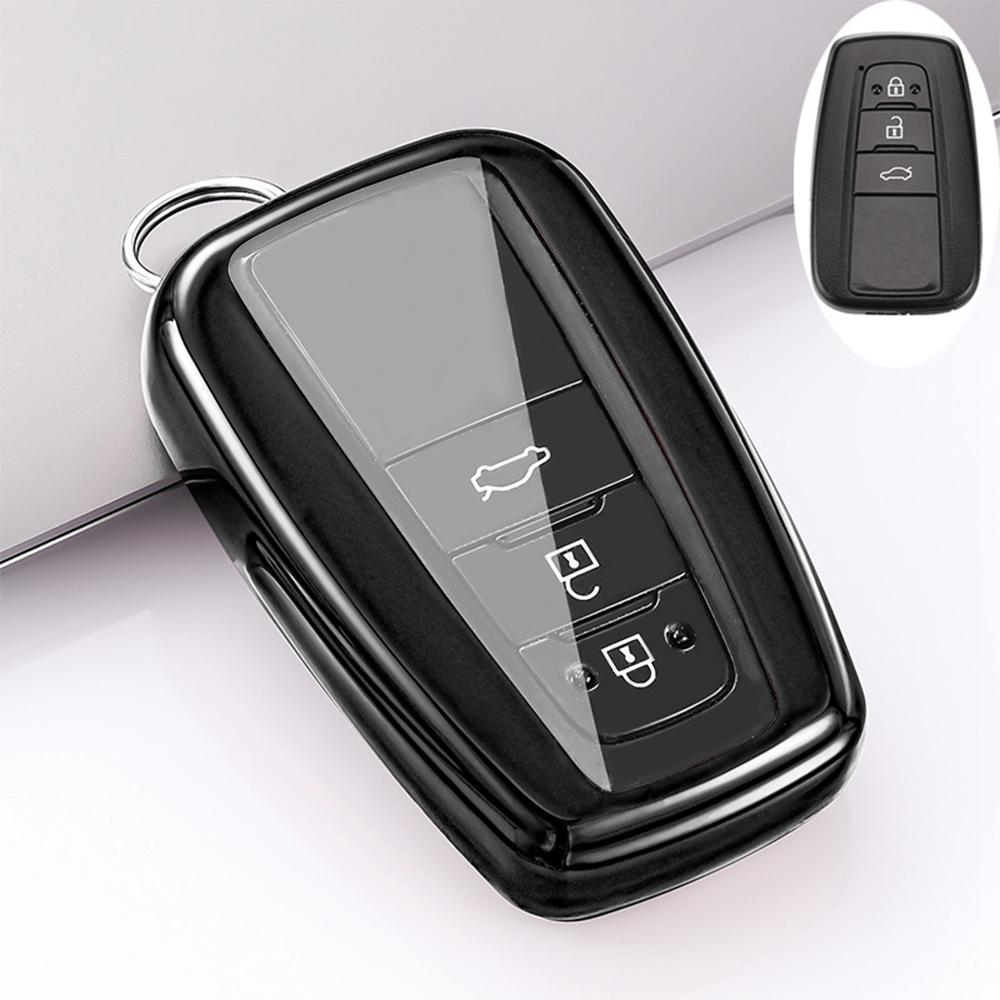 Car Key Case Protector Soft TPU Key Shell Cover Auto Accessories For Toyota Prius Camry Corolla C-HR CHR RAV4 Prado 2018