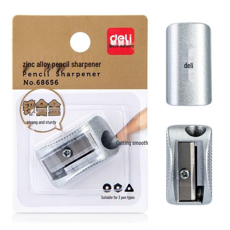 Deli 3-Pack Zinc Alloy Pencil Sharpeners
