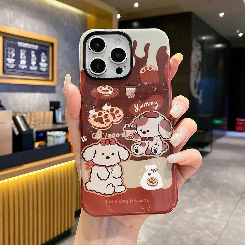 Hairstyle Puppy for Apple 17promax Cartoon Cute for IPhone16pro Lens All-Inclusive 15 New Style 14