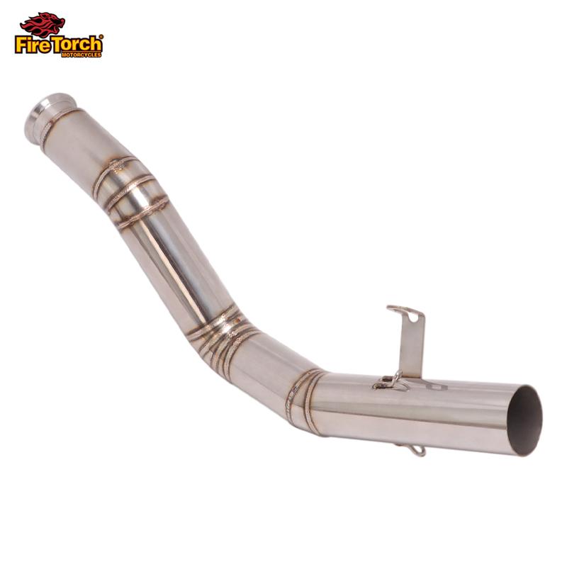 Slip On for Ktm Duke 390 250 200 125 Rc390 Rc250 2017-2020 Modified Motorcycle Exhaust Mid Link Pipe Tube Muffler Escape Moto