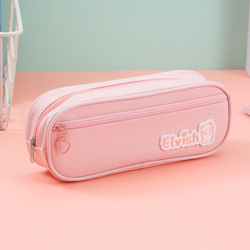 

Back to School Bear Pencil Case - Simple & Cute Oxford Cloth Stationery Organizer for Boys and Girls