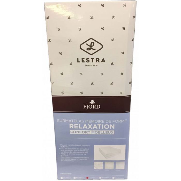 Surmatelas Lestra Fjord à mémoire de forme 160 x 200 cm Lestra