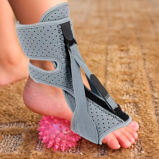 Plantar Fasciitis Night Splint Adjustable Dorsiflexion Foot Brace with 3 Straps & Memory Foam Relief Bilateral Foot Brace for Heel Pain