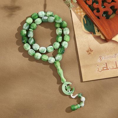 33-Perlen Arabisches Tasbih Gebetsarmband - Muslimisches Rosenkranz-Armband zum Lobpreis