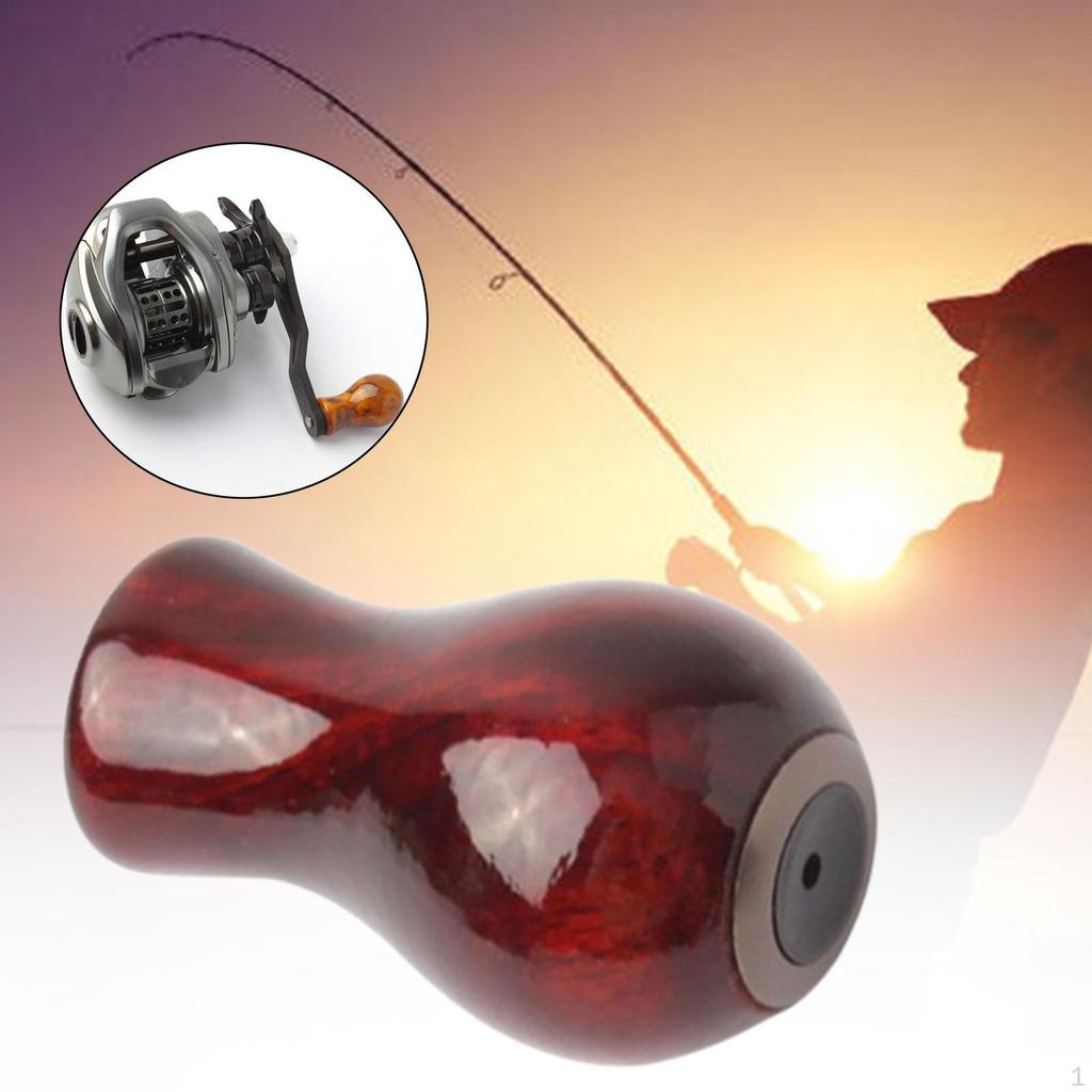 Fishing Reel Handle DIY Lightweight Wood Repair Replacement Part Sturdy Modified Practical