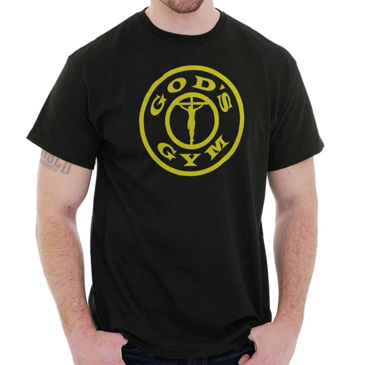 Christian Faith God s Gym Jesus Crucifix Womens or Mens Crewneck T Shirt Tee L