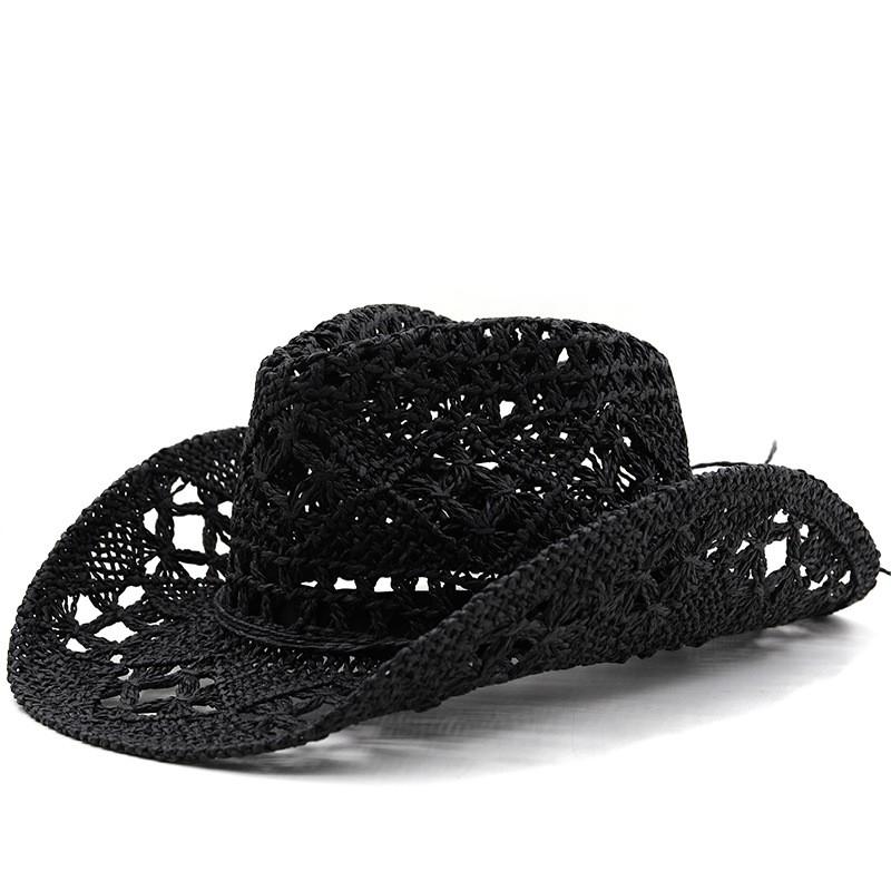 Ladies' Solid Color Woven Wide Brimmed Sun Hat