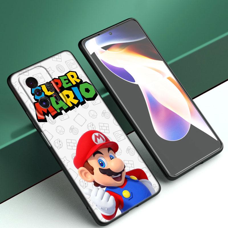 Game Super M-Mario Black Silicone Phone Case For Xiaomi Mi 9 SE 8 10T 11 12 13 Lite 9T 11T 12S 12T 13T 14 Pro 5G NE 11i 12X