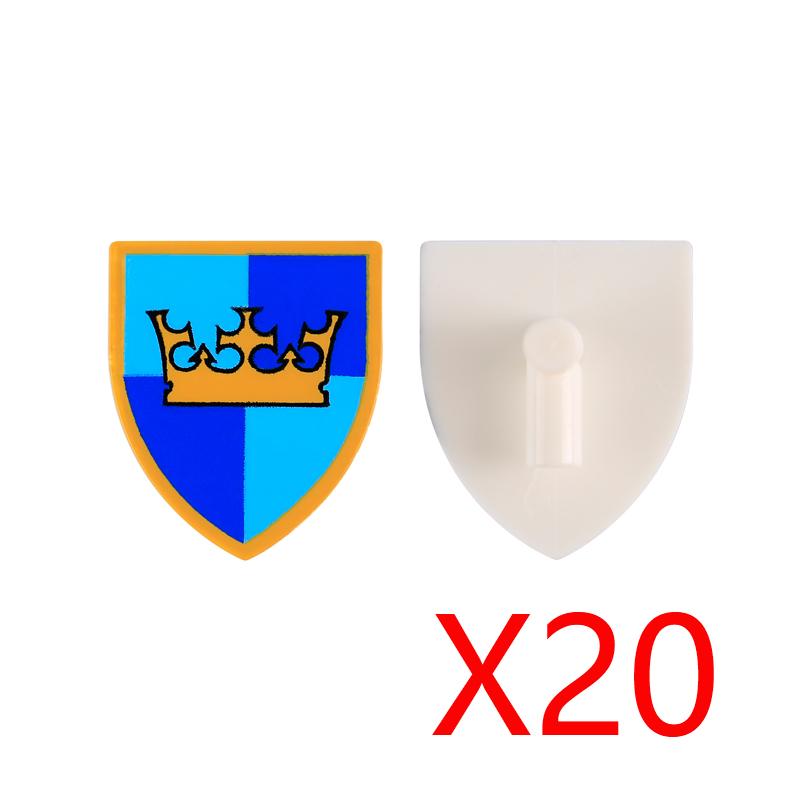 Medieval Military Castle Knight Accessories Building Block Roman Figure Soldier Crusader Viking Shield Armor Eagle Brick Toy S01