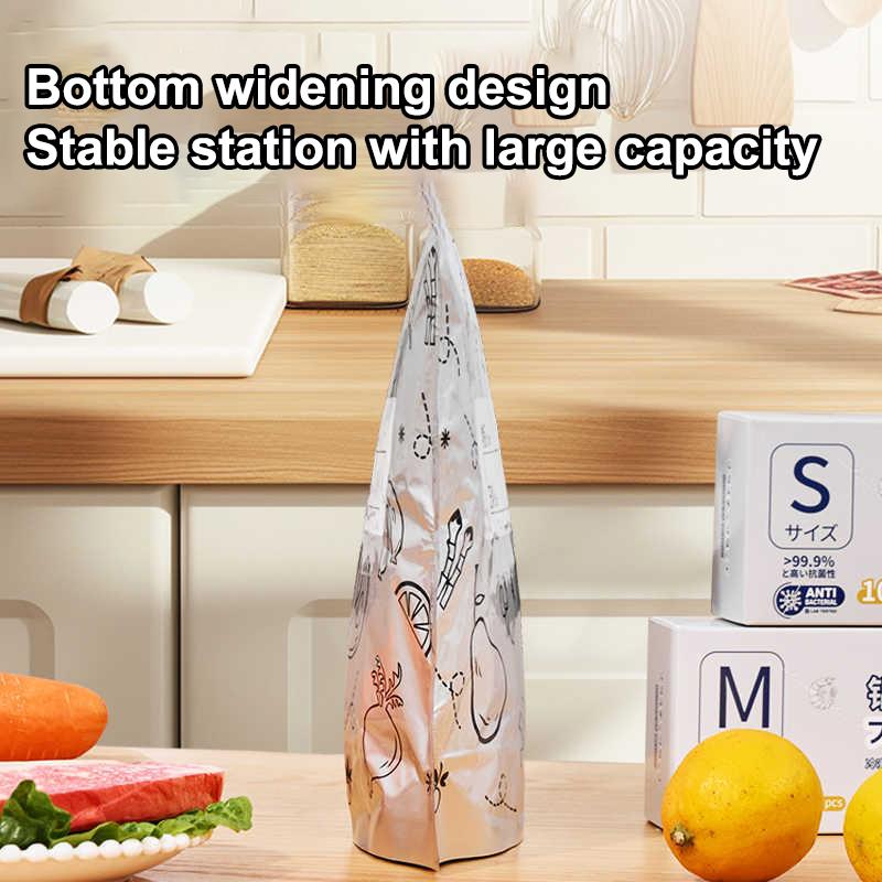 10Pcs Slide Fastener Aluminum Foil Food Bag Leakproof Freezer Safe Kitchen Fresh Bag Sealed Fresh-Keeping Home Use Durable Bag
