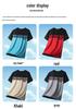 Men's Plus Size Ice Silk Color Block Round Neck T-Shirt - Cool Summer Sports Top