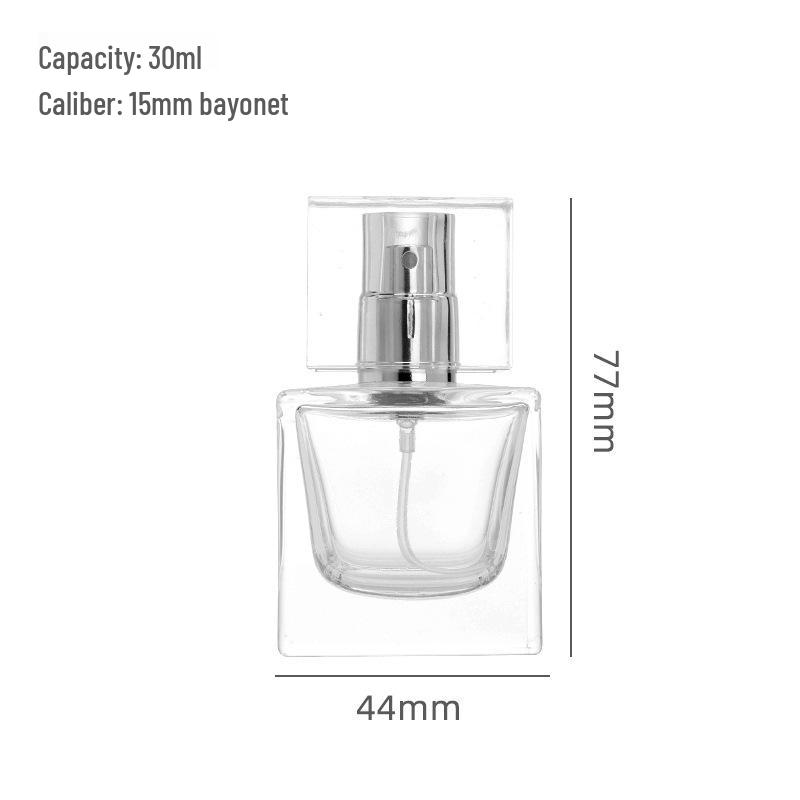 100ml 15-Hole Clear Glass Perfume Spray Bottle with Plastic Cap - Large Capacity & Portable