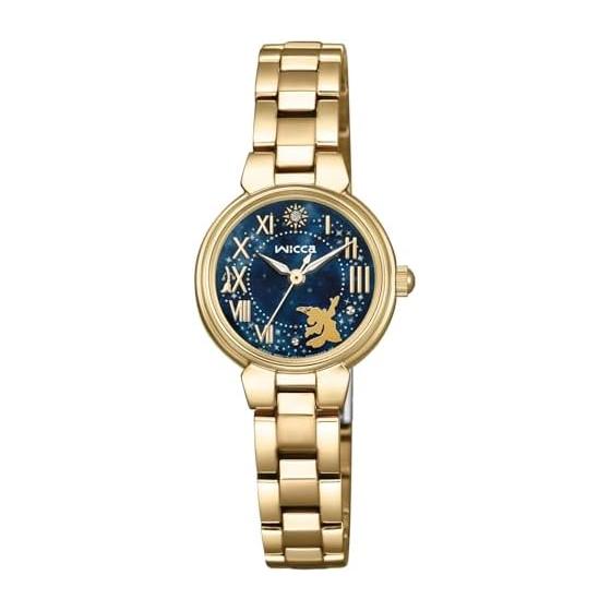 [CITIZEN] Часы Wicca  Disney Fantasia  Solar Tech Коллекция Disney Ограниченная модель Теплое золото Синий Темно-синий Золотой Солнечные KP2-124-71 Женские