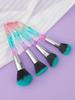 Makeup Brushes Set Crystal Handle - 4pcs Colorful Diamond Cosmetic Kabuki Brushes Foundation Concealer Face Powder Eye Shadows