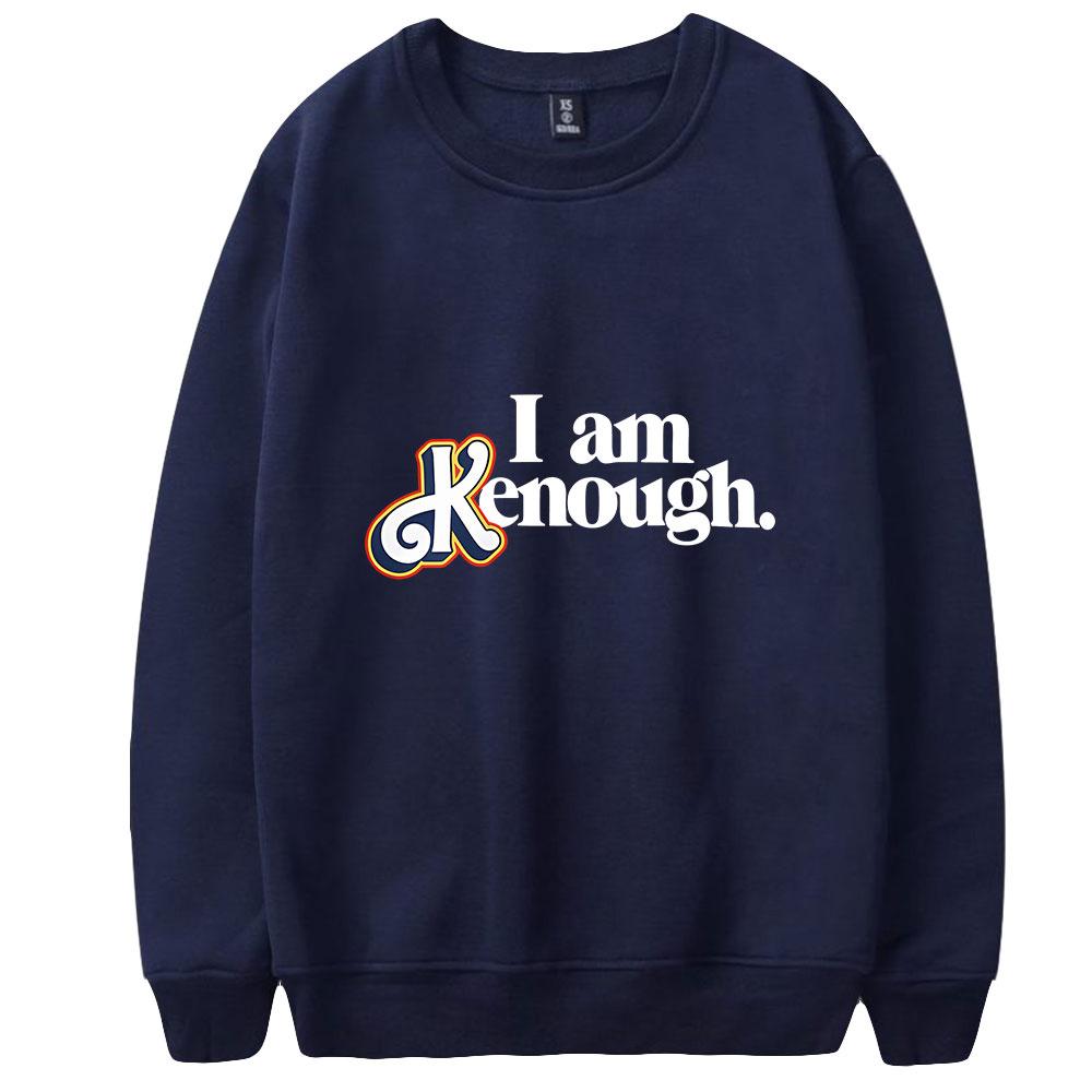 UNISEX Fashion Barbie I Am Kenough Letter Printed HOODIES Casual O-Neck Sportswear Men Women Pullover Sweatshirts