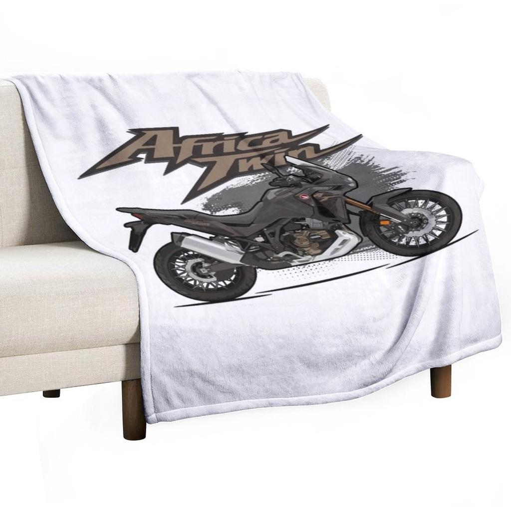 Africa Twin 1100 - Black Throw Blanket bed plaid anime Decorative Sofa Baby Blankets