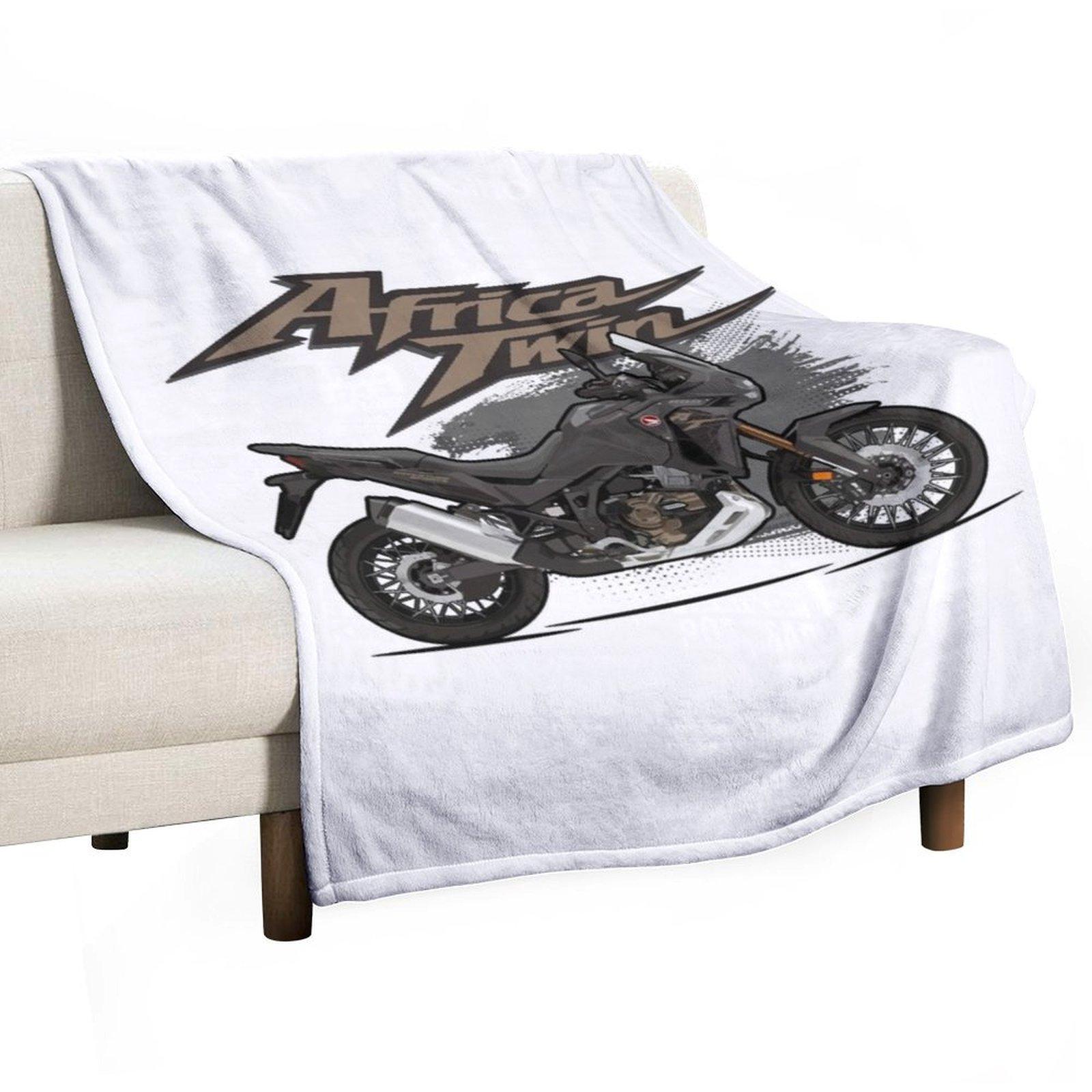 

Africa Twin 1100 - Black Throw Blanket bed plaid anime Decorative Sofa Baby Blankets 30x40in