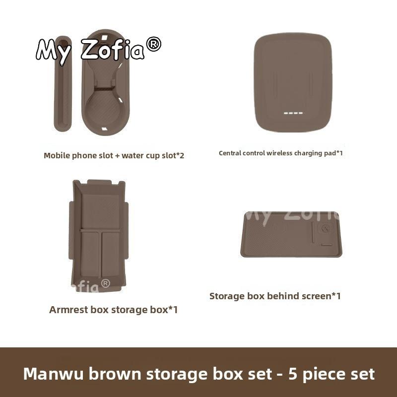 For GWM Ora 5 2025 2026 2027 Car Center Storage Box Large Capacity Armrest Console Organizer Interior Storage Accessories