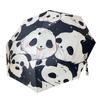 Cute Panda Travel Umbrella Windproof Compact Folding Automatic Open/Close Sun Rain Collapsible Auto Portable Umbrella for Kids