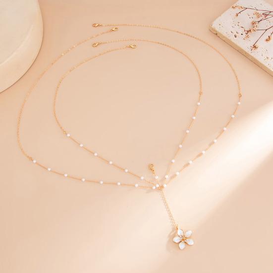 Waist Chain, Adjustable Sexy Style, with Oil-Dropping Flower Sun Pendants Belly Chain, for Women Beach Bikini Party