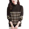 ZeoYoee Winter Knit High Long Loose Plus Sizes Perfect for and Everyday Wear Women's Sweater, Neck, Striped, Sleeve, Ribbed, Stretchy, Fit, Available,