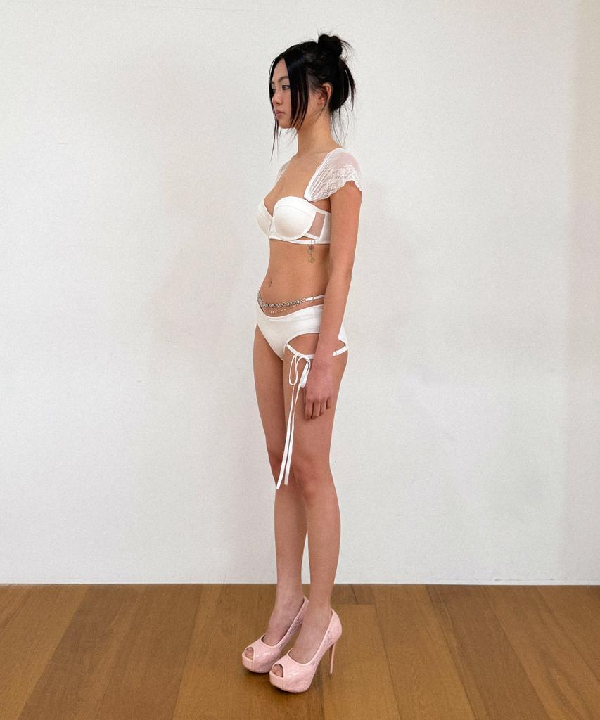 VINAJ Ball Chain Mix Waist Strap (White)