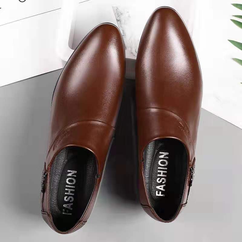 2025 Spring and Autumn New Men's Leather Shoes British Large Size Business Trend Dress Casual Shoes Office Men's Shoes Trend