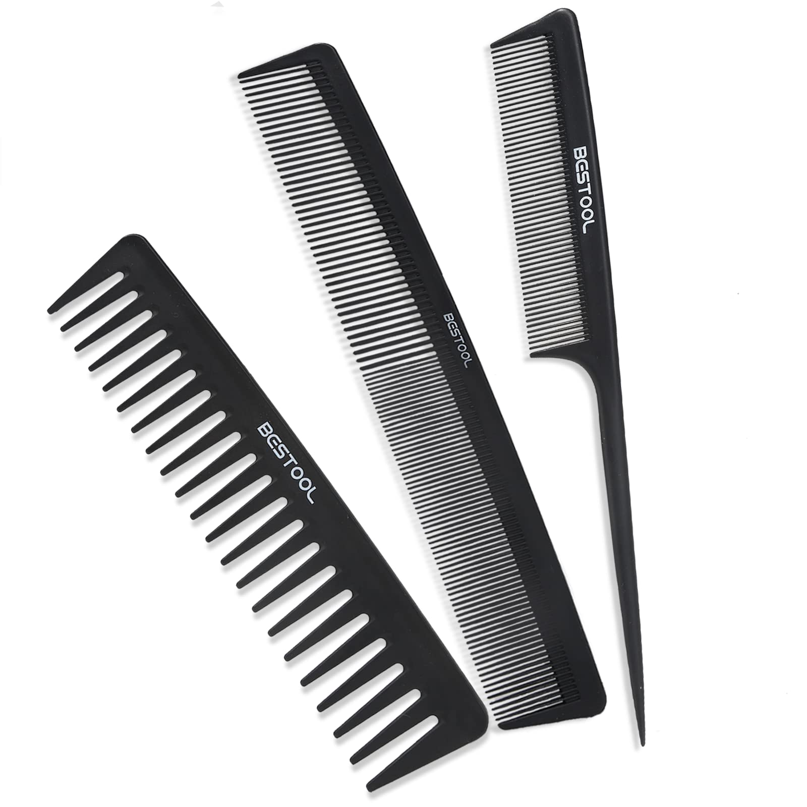 

BESTOOL Comb Professional Cut Comb Set of 3 Men Women Anti-Static (черный)