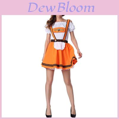 Oktoberfest Lederhosen Traditional German Bavarian Men Women Beer Maid Costume Set