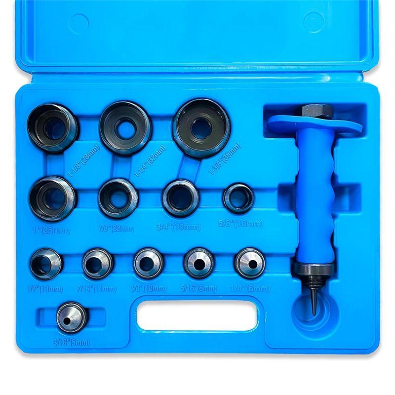 

A60zhole Punch Set 14Pcs Hollow Punch Kit Gasket Punch Set Gasket Cutter Foam Leather Punches Tools 3/16 Inch To 1-3/8 Inchmay
