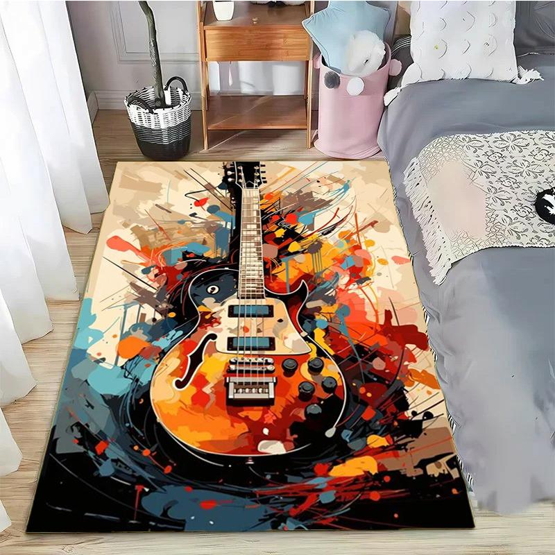 

Abstract Art Musical Instruments Rug Print Floor Mat Carpet for Living Room Bedroom Large Soft Carpet Home Children s Room Mat 40x60cm