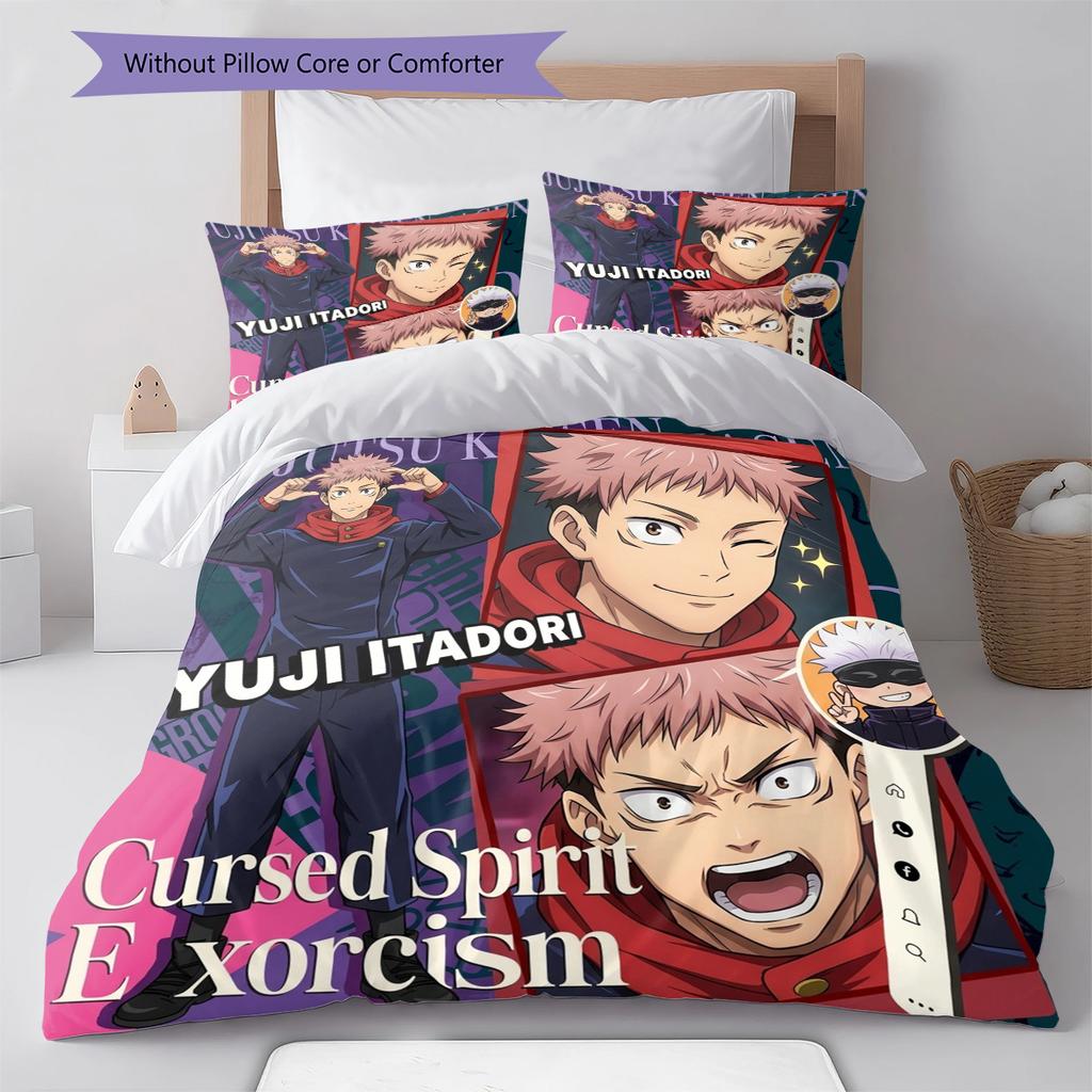 Jujutsu Kaisen Soft Cozy Duvet Cover, Children Bedding Gift, Extra Large Various Sizes -HE34