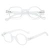 Vintage Asymmetrische Blaulichtfilter Lesebrille Frau Brille mit einem eckigen und einem runden Rahmen