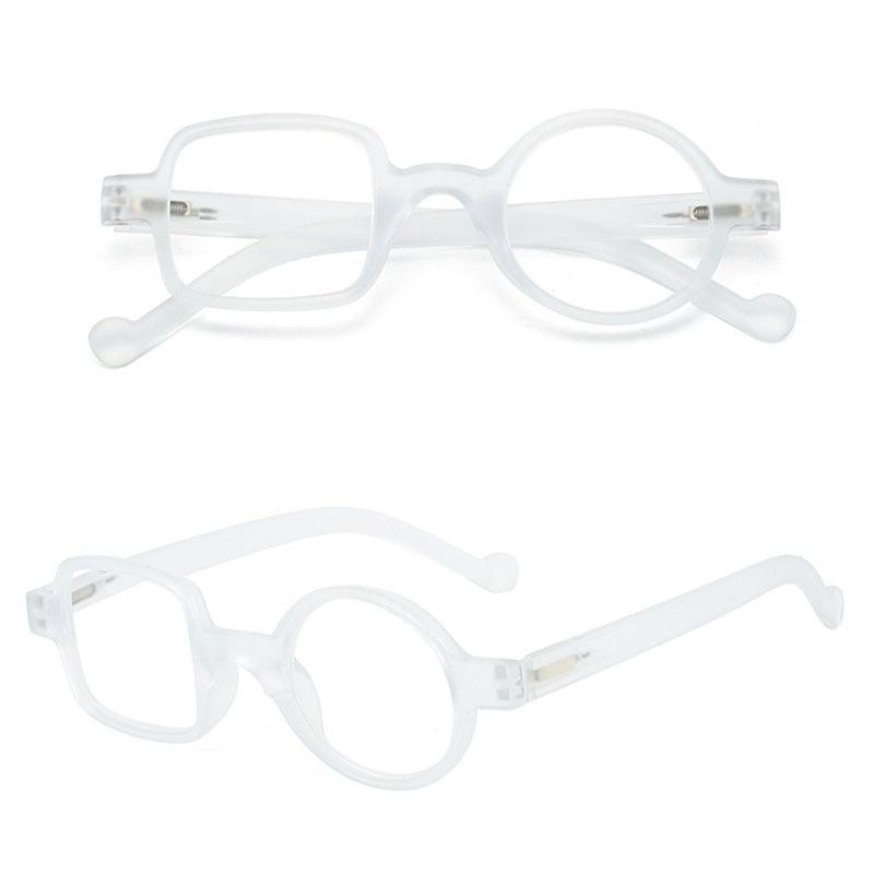 Vintage Asymmetric Anti Blue Light Prescription Reading Glasses Woman Eyeglasses with One Square and One Round Frame